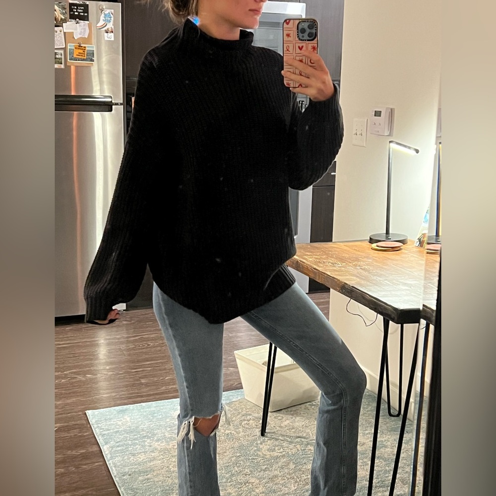 AE Black Turtleneck Sweater